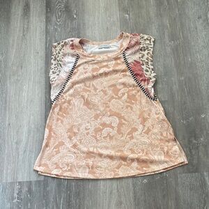 Ces Femme Mixed Print Top
